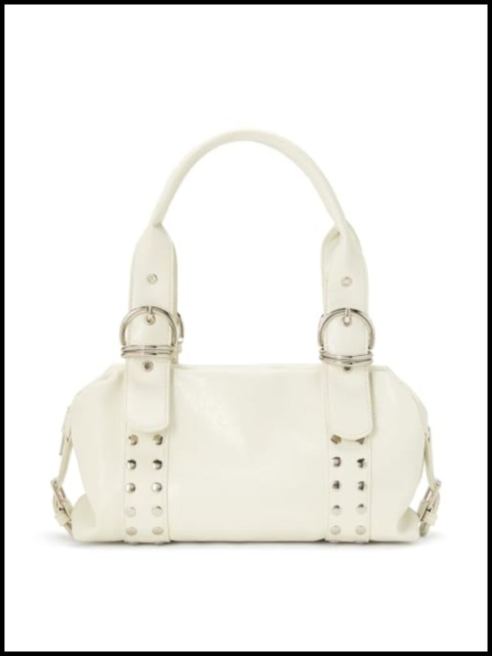 Y2K Studded Purse Women Vegan Leather Shoulder Handbag Bowler Bag